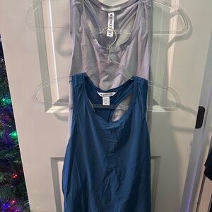 2 Athleta Gray and Teal Tank Tops